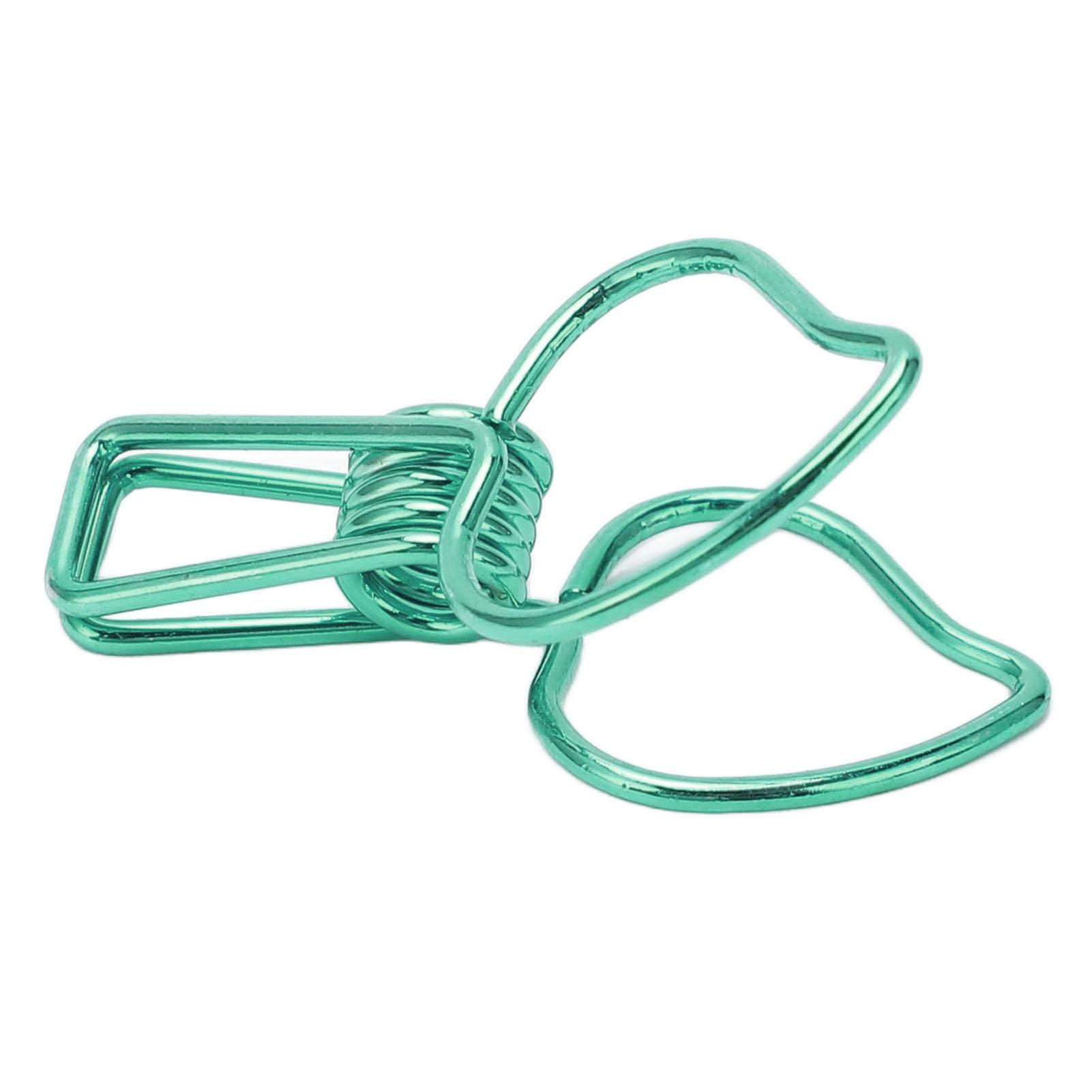 

100pcs Clips Cute Cartoon Peach Shape Metal Hollow Tail Clips Clips Paper Clamps Supplies