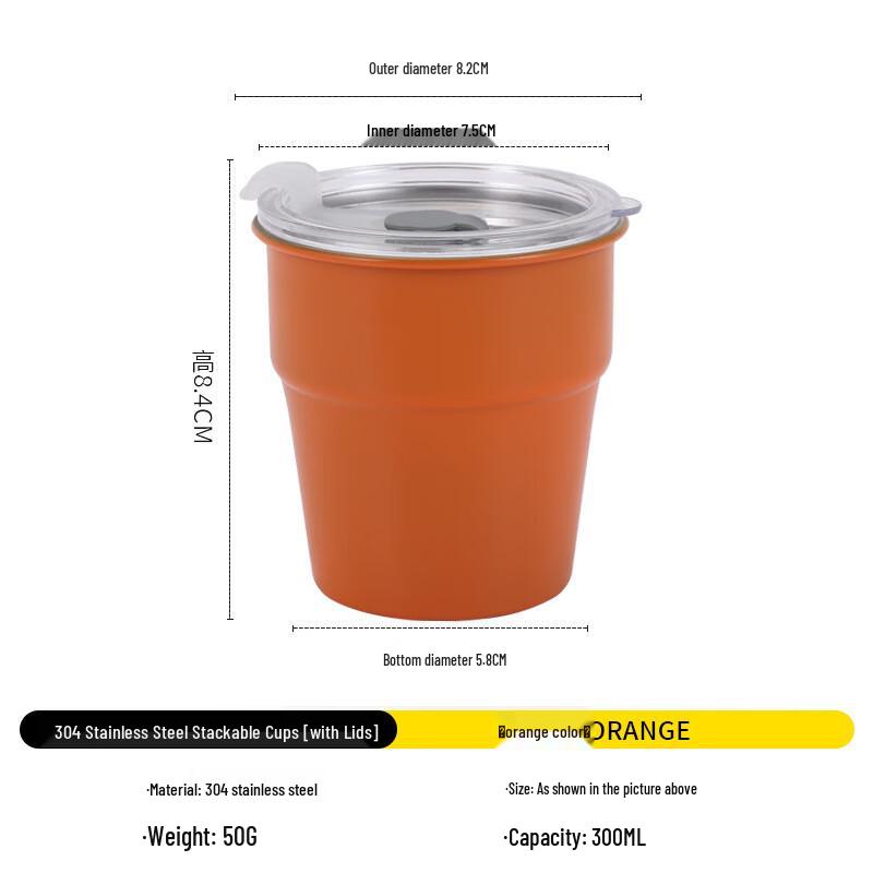 CENLOON Outdoor Folding 304 Stainless Steel Mug