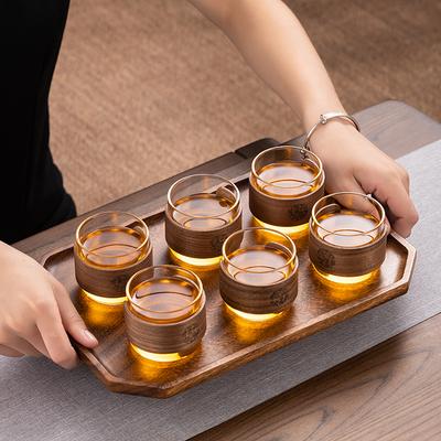 1/2/4/6ks Skleněné čajové šálky Žáruvzdorné a Tepelně odolné Sklenice na vodu Mistrovské šálky Domácí skleněné šálky Šálky na kávu