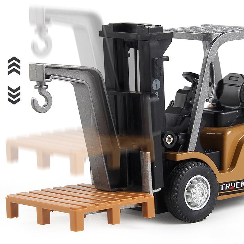 Mini RC Crane Truck with Adjustable Speed and Lift, Remote Control Forklift Engineering Vehicle Toy for Kids