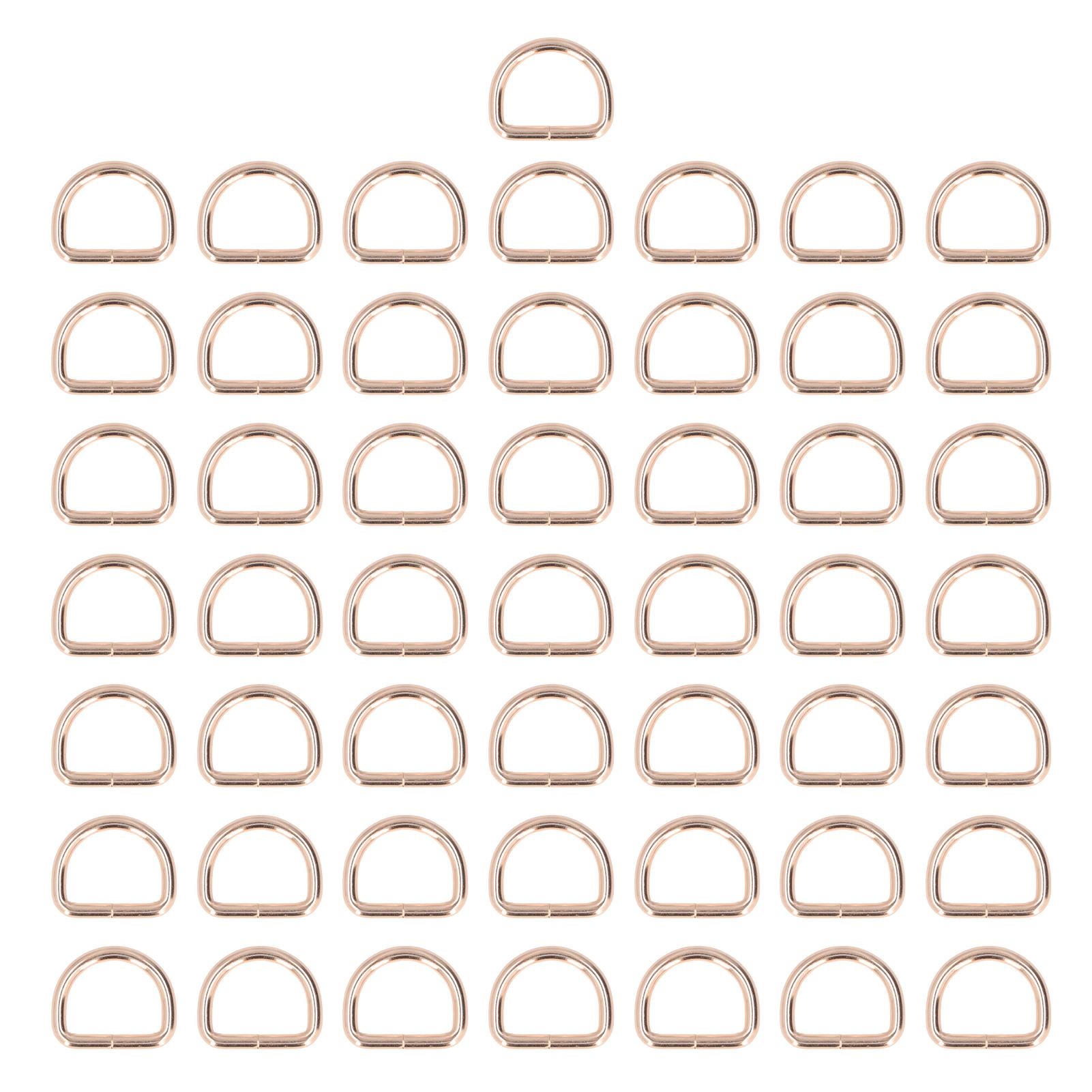 

50pcs D Rings Easy Replaceable Compact Lightweight Convenient Practical Stable Bag Buckle for Clothes