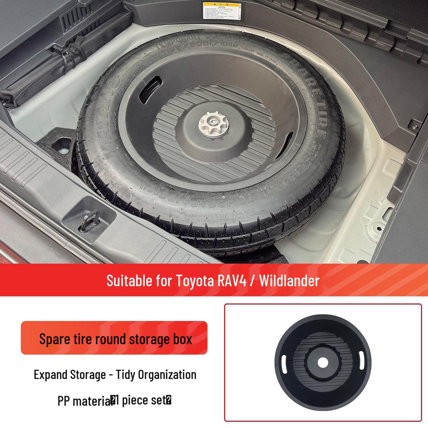 Compatible Storage Box for 26 Toyota RAV4/Wildlander Trunk Accessories