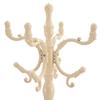 Give Your Home Elegance: Versatile European Coat Rack In Cream-White Solid Wood – Multi-Level, Sturdy, Easy To Assemble and with Non-Slip Feet.