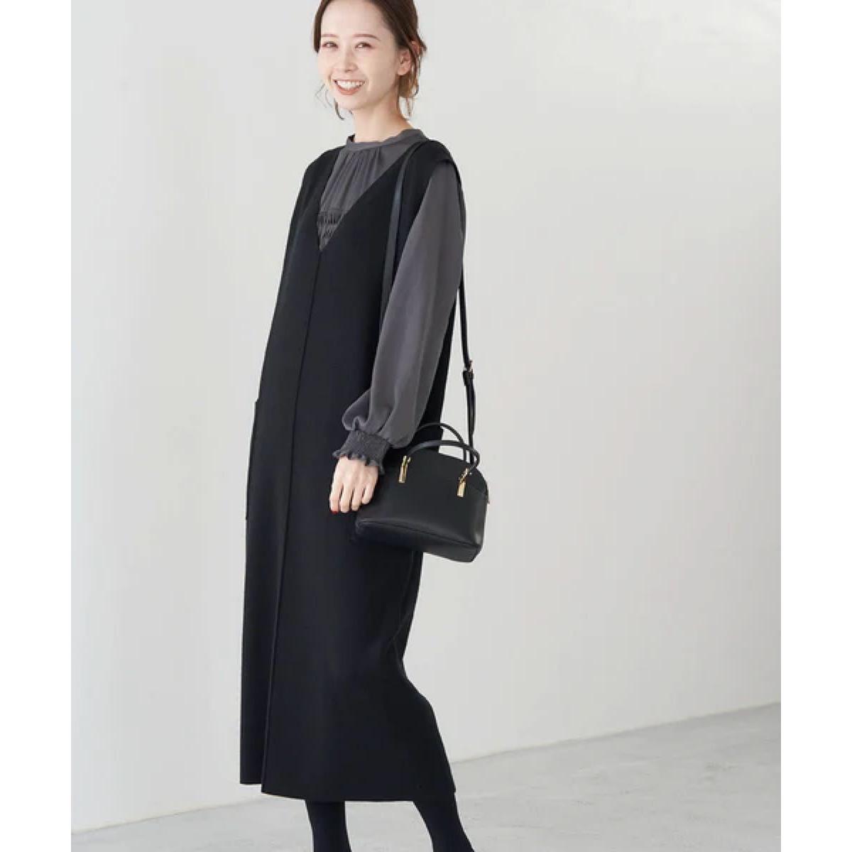 ROPE PICNIC Pocket knit jumper skirt
