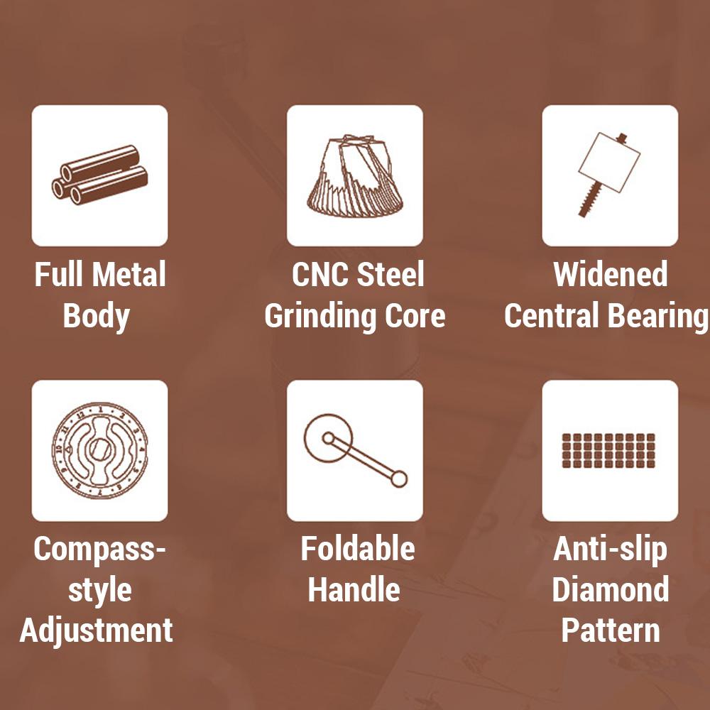 Râșniță de cafea manuală râșniță de cafea conică din oțel inoxidabil cu mâner pliabil pentru camping