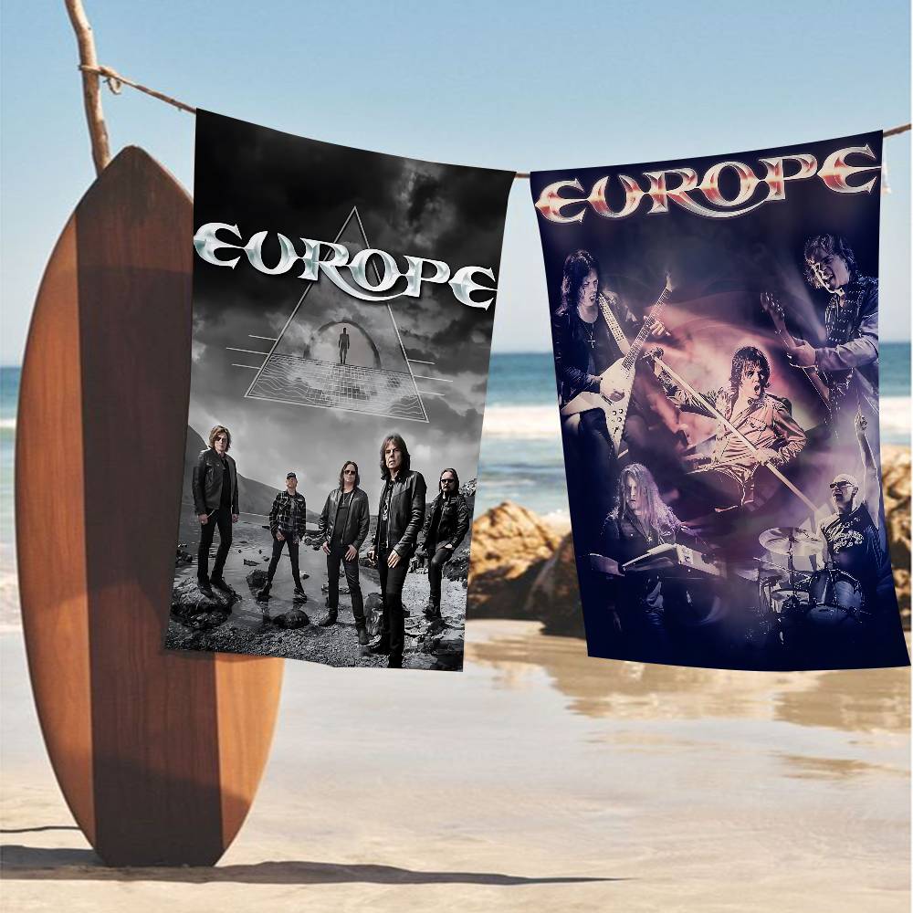 Charismatic Rock Band E-Europe Bath Towel Microfiber Soft Water Absorbing Breathable For Girl Kids Decorative Beach Towel
