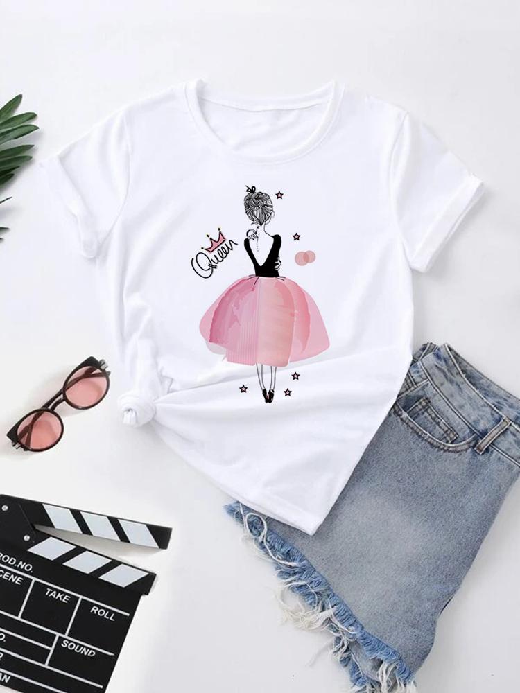 

Women T-Shirt Oversize Summer Short Sleeve Top Niche Design Casual Fashion T Loose Female Graphic T Shirt Tops Womens Clothing XXXL білий