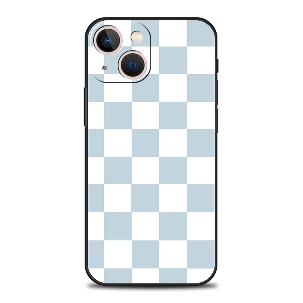 Retro Classic Chess Board Grid Phone Case For iPhone 16 13 15 14 12 11 Pro MAX XR X SE XS 7 8 Plus Soft TPU Shell Cover