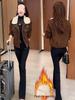 Petite Women's Thickened Fleece-Lined Cotton Jacket - Winter 2025 Fashion, Versatile, Slimming, Zipper Coat