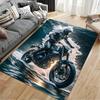 Motorcyclist Riding Through Waves suitable as a non-slip mat for the living room or bedroom sofa