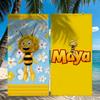 Cartoon M-Maya the Bee Towel Beach Shower Bath Travel Lightweight Skin Friendly for Pool Camping Cruise Summer