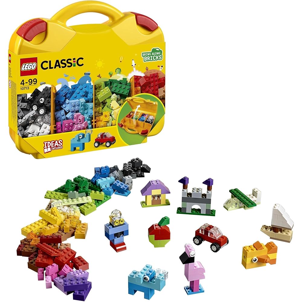 LEGO Classic Idea Pieces Set 10713 with Storage Case 213 Pieces Building Blocks for Ages 4 and Up
