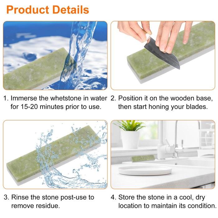 uxcell Knife Sharpening Stone Set of 2, 10000/60000 Grit, Rectangular