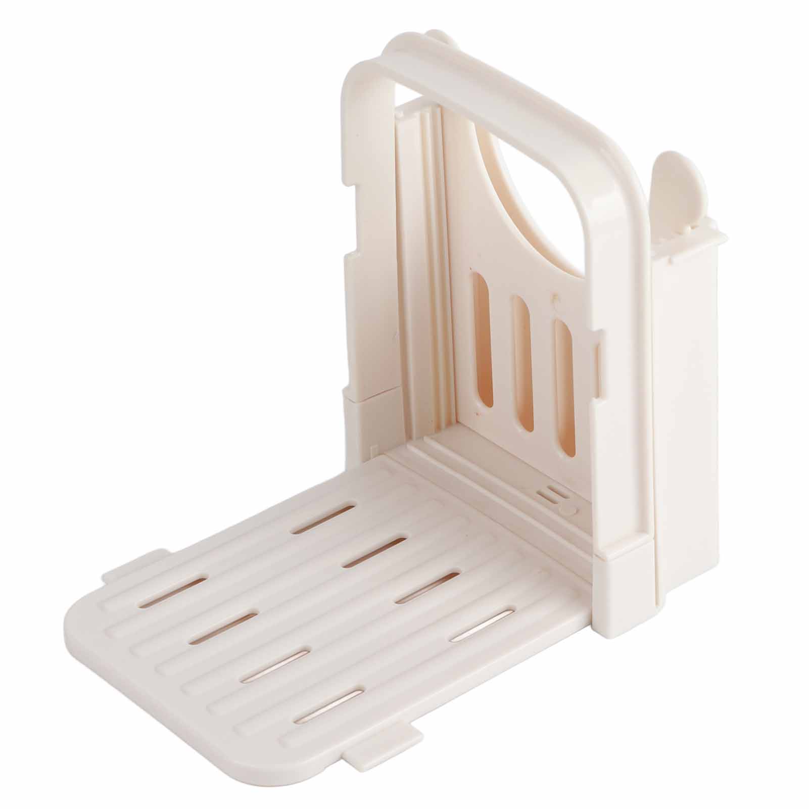 

Toast Grater Adjustable Bread Cutter Foldable Bread Cutting Tool Plastic Loaf Grater білий