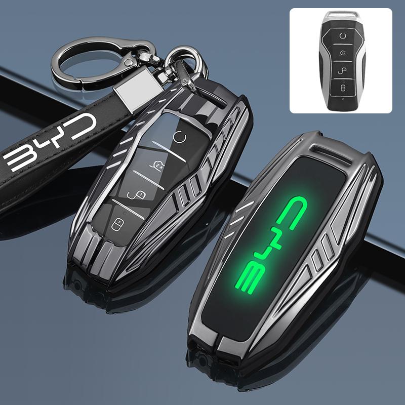Car Zinc Alloy Key Case Holder Cover For BYD Atto3 Han EV Dolphin Durable Second Song Pro Tang Dm QIn PLUS MAX Yuan Car Styling