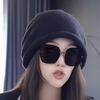 Neukundenrabatt: 2025 Herbst/Winter Damen Vielseitige Japanischer Stil Slouchy Strickmütze für Großen Kopfumfang