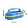 Thickened Kitchen Pot Brush with Handle Reusable Sponge Cleaning Brush Double Layer Floor Brush