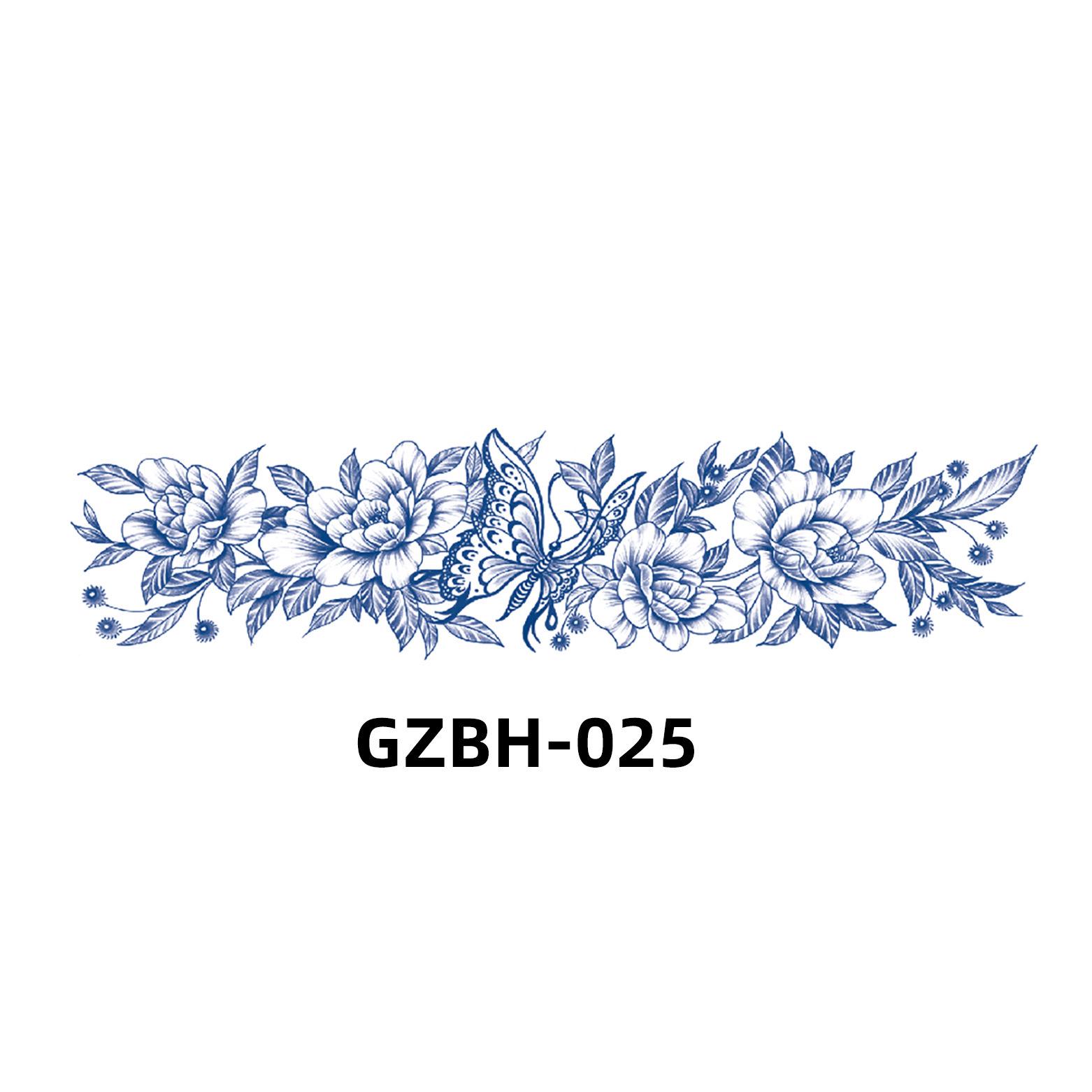 Waterproof Semi-Permanent Tattoo Sticker: Herbal Fruit Juice Design, Long-Lasting Armband Bracelet Simulation 63x240 mm