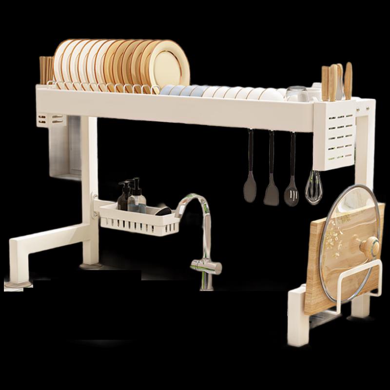 Multi-functional Carbon Steel Over-Sink Dish Drying Rack