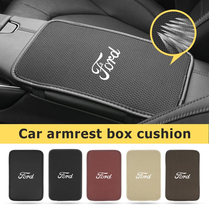 For Ford Car Armrest Box Cushion Leather Ice Silk Anti Scratch Protector Pad Escort KA Flex Everest KA Expedition Falcon Fusion