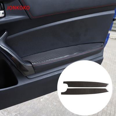 Real Carbon Fiber Front Door Armrest Panel Sticker Trim For Toyota 86/Subaru BRZ