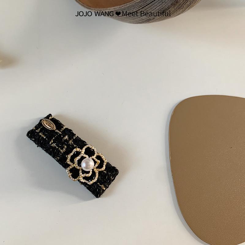 Women White Camellia Barrettes Hairpins  Set  Newest Elegant Cashmere Woolen Knitted Camellia Hair Clips Hairgrips