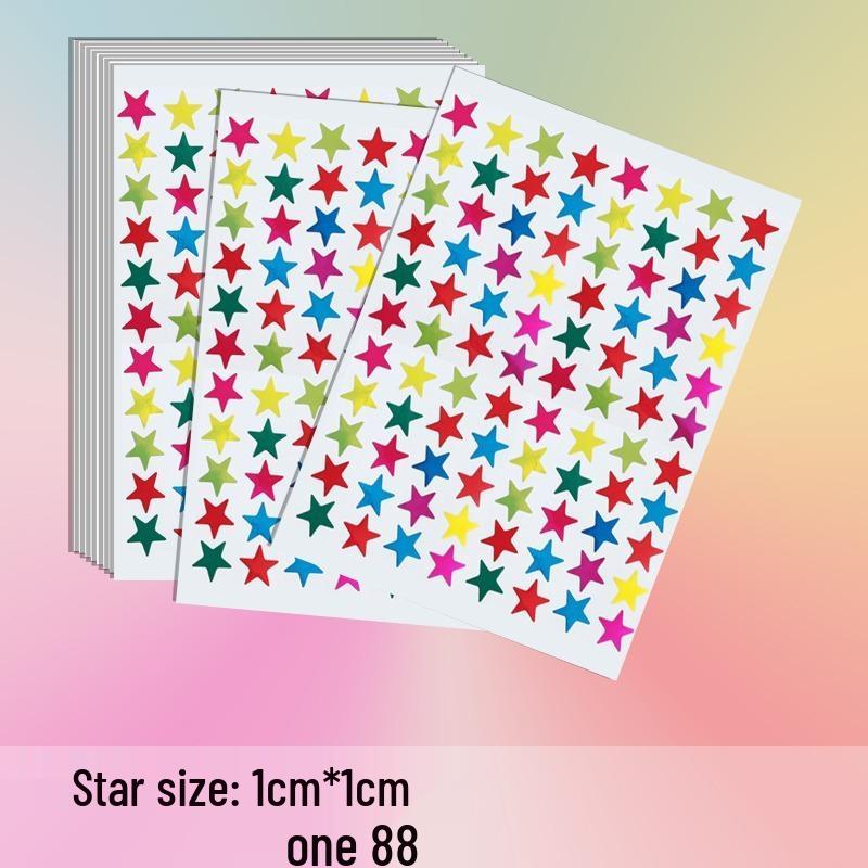 Five-Pointed Star Reward Stickers for Kindergarten - Teacher and Student Self-Discipline Chart