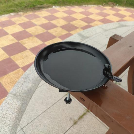 Metal Detachable Bird Bath And Feeder for Garden 2-in-1 Outdoor Waterer & Feeder Rust-Proof No-Drill Rail Mount Bird Watering Basin for Patio Balcony
