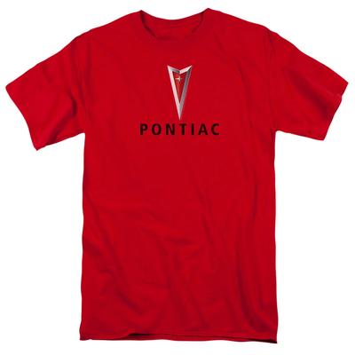 Pontiac Zentrierter Pfeilspitze Herren T-Shirt Rot Offiziell Lizenziert
