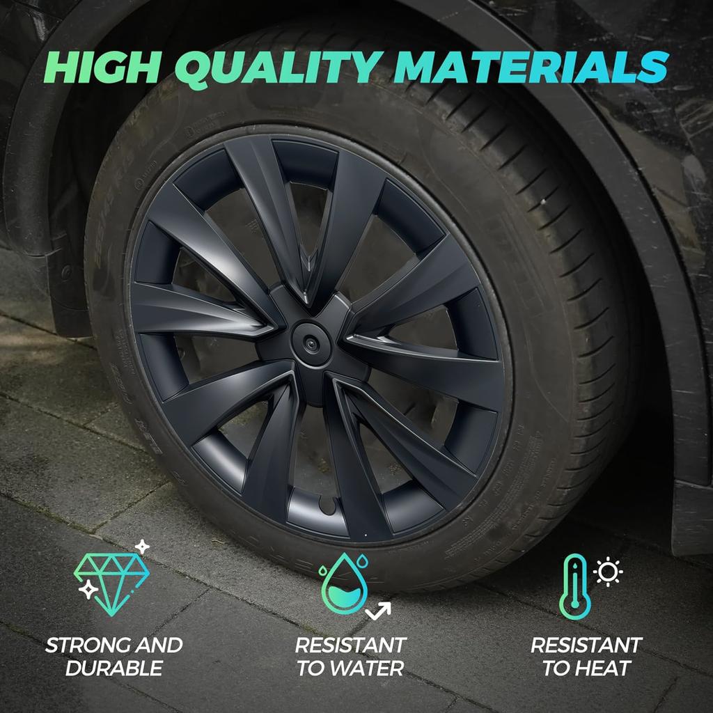 For Tesla Model 3 18 Inch 2018-2025 4PCS Car HubCap Replacement Performance Wheel Cover Cap Automobile Full Rim Cover Kits Part