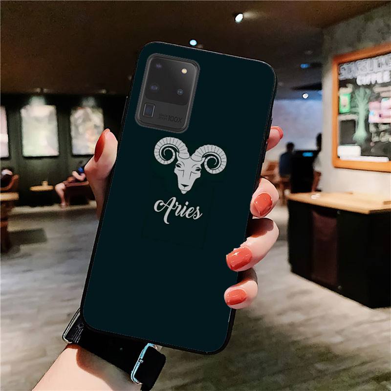 Constellation Aries Phone Case for Samsung S20 Lite S21 S10 S9 Plus for Redmi Note8 9pro for Huawei Y6 Cover