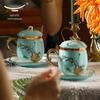 Auratic Lady Porcelain West Lake Blue Tea Set