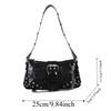 Y2K Crocodile Underarm Bag Korean Style Texture Shoulder Bag Shopping PU Rivet Chain Handbag  Girls
