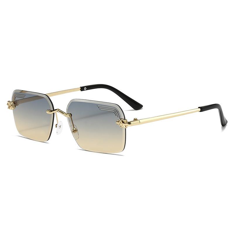 Personalized Small Frame Square Sunglasses Rimless Retro Marine Sunglasses Fashionable Female Driver