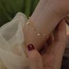 Classic and versatile natural pearl gold-plated starburst design14K Gold-plated bracelet, versatile and chic, perfect for women with a refined taste