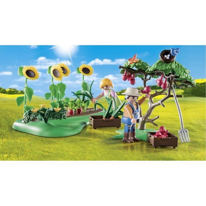 PLAYMOBIL 71380 Starter Pack Jardin potager, Country La vie à la ferme, Avec 2 personnages et accessoires, Dès 4 ans