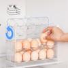 3-Tier Egg Organizer for Refrigerator, PET Egg Storage for Refrigerator 30 Eggs Container for Kitchen Coutertop, Transparent