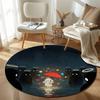 Boho Round Dragon Multicolor Area Rug, Non-Slip Floor Mat for Bedroom