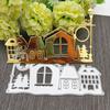 Christmas Building Tree Metal Cutting Dies Stencils Dies for DIY Scrapbooking Dies Card Paper Decor Embossing Die Cut