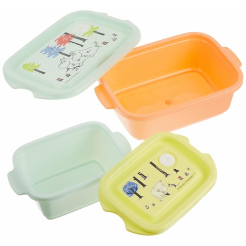 Skater Food Container & Wet Towel Gift Set (1000 yen) Moomin Forest Made in Japan SET937
