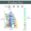 Funny Cat Rear Window Wiper Decal Waving Tail Stickers Cute Animal Moving Tail Rear Window Sticker Windshield Wiper Decal, Holographic Laser Cat