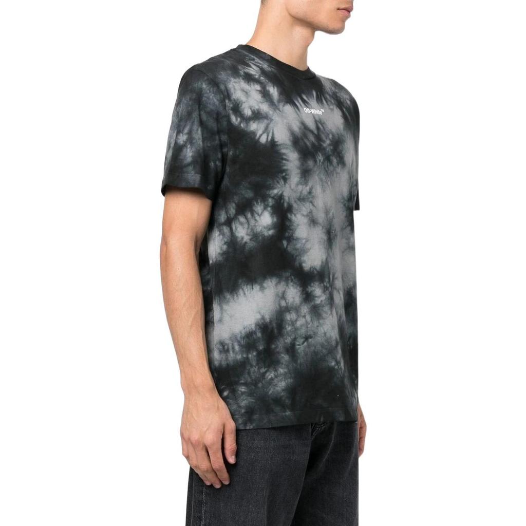OFF WHITE Maglietta a Maniche Corte Ska Tie Dye con Freccia OMAA027F22JER0190701