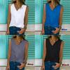 Premium Quality Women Sleeveless Blouse Vest Top Summer Casual V Neck Tank T-shirt Beach Shirts For Effortless Style