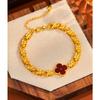 Enamel Four-leaf Clover Bracelet for Women, Light Luxury Versatile Lucky Clover Enamel Resin Fashion Commuter Jewelry