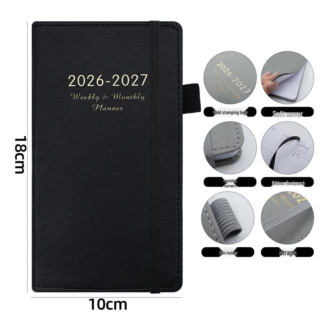 English Weekly Planner Soft Cover (24 Sizes) - Customizable Schedule Book 26-27