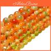Chalcedony Orange Jades Green Floating Natural Stone 15" Loose Spacer Beads 4681012mm For Jewelry Making Diy Bracelets Charms Accessories