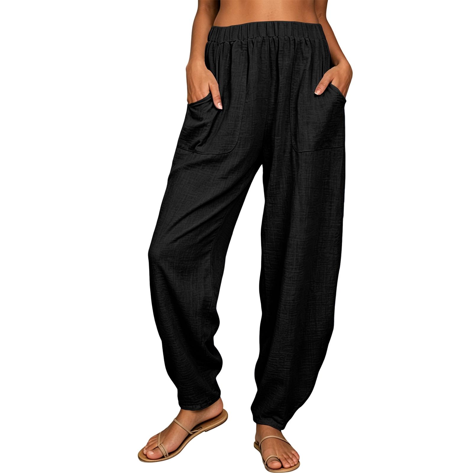 

Women s Casual Pants, Loose Casual Pants, Home Harun Pants XXL чёрный