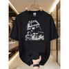 Vintage Off-Road Truck Print Oversized T-Shirt - Men's Black Streetwear Cotton Tee
