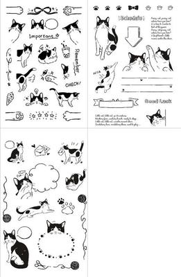 Seimeinoki Clear Set of Transparent for Planner Letter Handmade DIY for and Embossing Stamps, Cat, 3, Silicone, Stamps, Making, Decoration, Crafts,
