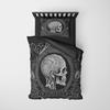 Skull Bedding Set Twin 140x200cm - Vintage Baroque Halloween Duvet Cover 2/3PCS, Luxury Skeleton Comforter cover,Gothic Bed Set